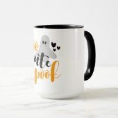 Too Cute To Spook Ghost Halloween Funny Hoodie Tasse (VorderseiteRechts)