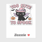 Too Cute to Spook � Halloween Cat Edition Classic Aufkleber (Blatt)