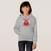 Too Cute to Spook Pink Coquette Halloween Pumpkin Hoodie (Vorne ganz)