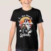 Too fast to spook - Geist auf Motorrad Tri-Blend Shirt (Vorderseite)