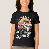 Too fast to spook - Geist auf Motorrad Tri-Blend Shirt (Vorderseite)