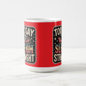 Too Gay to Sleigh Straight Lgbtq Christmas Kaffeetasse (Mittel)
