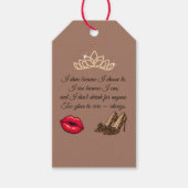 Too Glam To Care – Chic Quote Geschenkanhänger (Vorderseite)