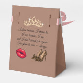 Too Glam To Care – Chic Quote Geschenkschachtel (Rückseite)