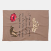 Too Glam To Care – Chic Quote Geschirrtuch (Horizontal)