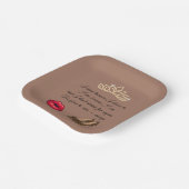 Too Glam To Care – Chic Quote  Pappteller (Gewinkelt)