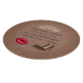 Too Glam To Care – Chic Quote Schneidebrett (Ecke)