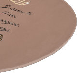 Too Glam To Care – Chic Quote Schneidebrett (Ecke)