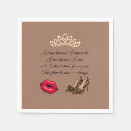 Too Glam To Care – Chic Quote Serviette