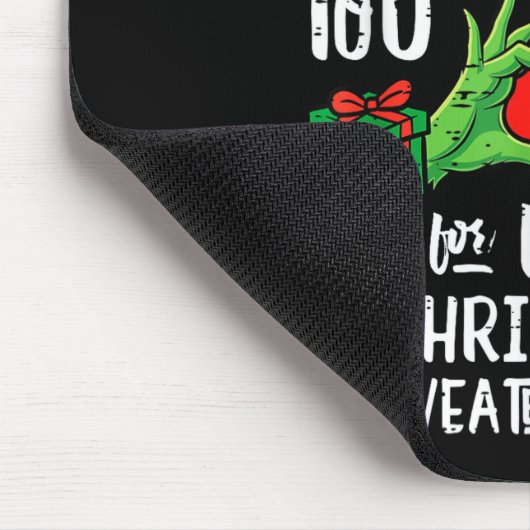 Too Hot For Ugly Christmas Sweater Funny Xmas Men  Mousepad (Ecke)