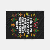 Too Hot Ugly Christmas Sweaters Funny Xmas Men Wom Fleecedecke (Vorderseite (Horizontal))