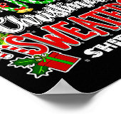 Too Hot Ugly Christmas Sweaters Funny Xmas Men Wom Poster (Ecke)