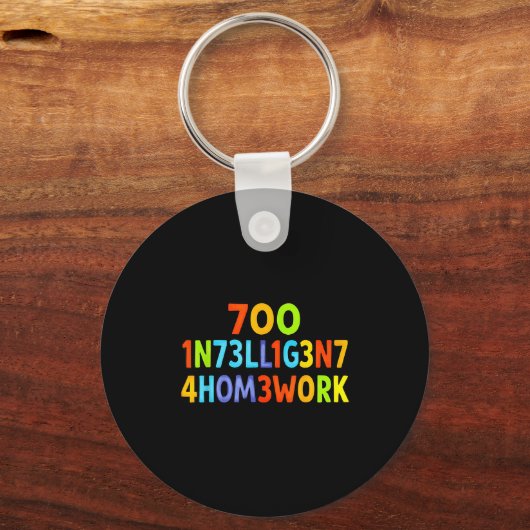 Too Intelligent For Homework Funny School Kids Tee Schlüsselanhänger (Vorderseite)