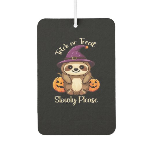 Too Lazy to be Scary Cute Halloween Sloth Classic Autolufterfrischer (Vorderseite)