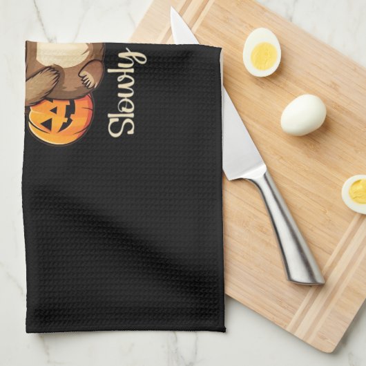 Too Lazy to be Scary Cute Halloween Sloth Classic  Geschirrtuch (Viertel Falte)