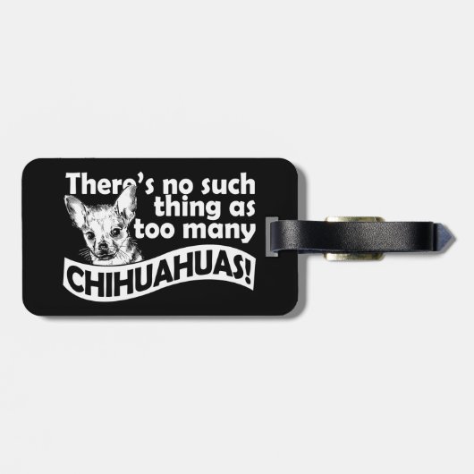 Too Many Chihuahuas Gepäckanhänger (Rückseite horizontal)