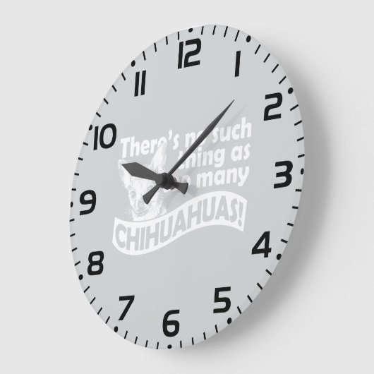 Too Many Chihuahuas Große Wanduhr (Winkel)