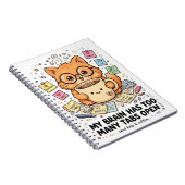Too Many Tabs - Funny Cat Notebook Notizblock (Rechte Seite)