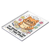 Too Many Tabs - Funny Cat Notebook Notizblock (Linke Seite)