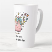 Too Many Tabs Open – Funny Brain Milchtasse (Rechte Ecke)