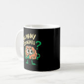 Too Many Thoughts Cartoon Brain Funny Everyday  Kaffeetasse (Vorderseite Links)