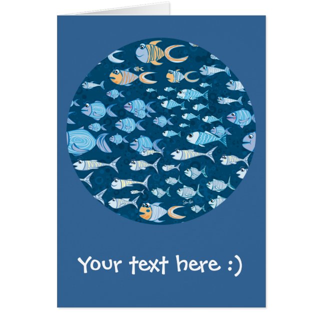 Too Much Fish Postkarte (Vorne)