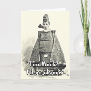 Too Much I'll Change. Funny Fashion Greetings Card Karte