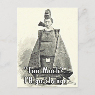 Too Much I'll Change. Funny Fashion Greetings Card Postkarte