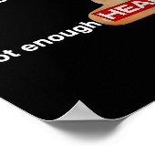 Too Much Radio Not Enough Head Funny 80's Radio He Poster (Ecke)