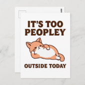 Too Peopley Cat Postkarte (Vorne/Hinten)