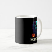 Too Spooky To Pause – Funny Halloween Skeleton Gam Kaffeetasse (VorderseiteRechts)