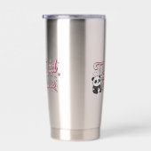 "Too Tired To Care" Panda - Cute & Relatable Thermobecher (Rechts)