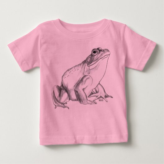 Toodler Frog T - Shirt Bullfrog Art Baby Frog T-sh (Vorderseite)