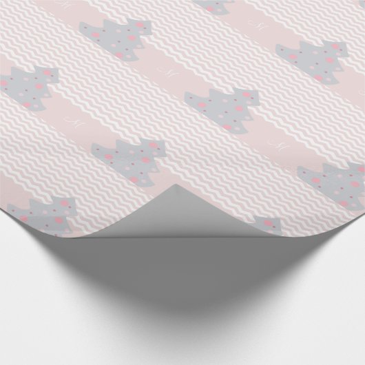 Toodles Holiday Monogram Wrapping Paper Geschenkpapier (Ecke)