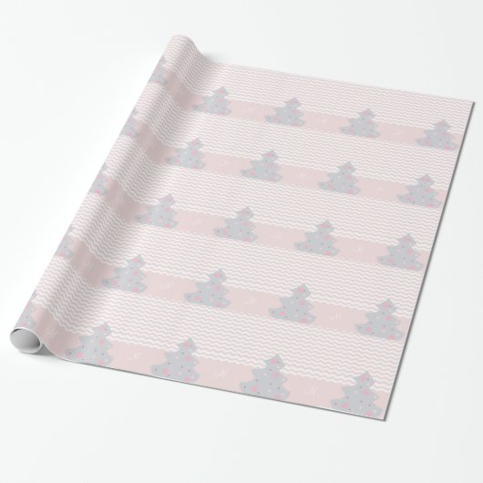 Toodles Holiday Monogram Wrapping Paper Geschenkpapier (Ungerollt)