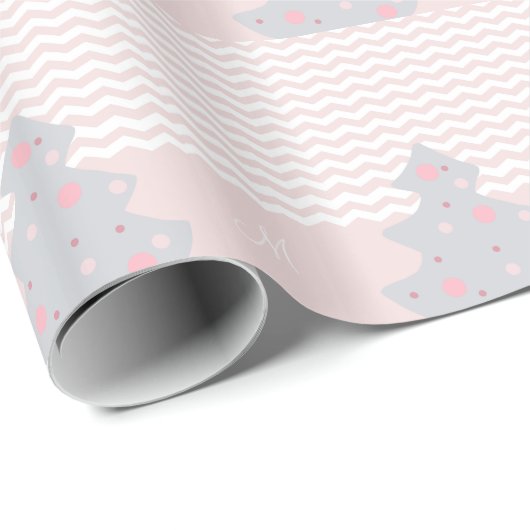 Toodles Holiday Monogram Wrapping Paper Geschenkpapier (Rolleneckpunkt)
