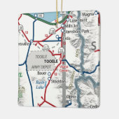 Tooele Utah Karte Keramikornament (Links)
