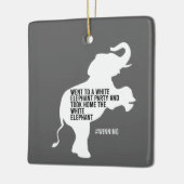 Took Zuhause White Elephant Funny Keramikornament (Links)