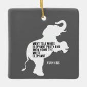 Took Zuhause White Elephant Funny Keramikornament (Vorderseite)