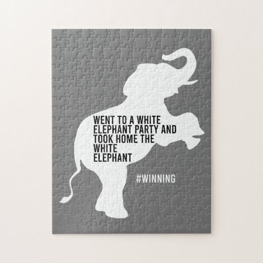 Took Zuhause White Elephant Funny Puzzle (Vertikal)