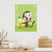 Tooky Monkey mit Bananenposter Poster (Küche)