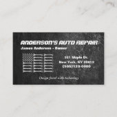 Tool American Flag Metal Design Auto Auto Reparatu Visitenkarte (Vorderseite)