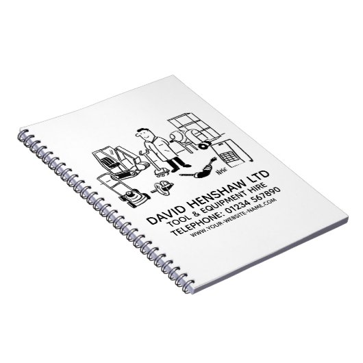 Tool & Equipment Miete Notebook Notizblock (Rechte Seite)