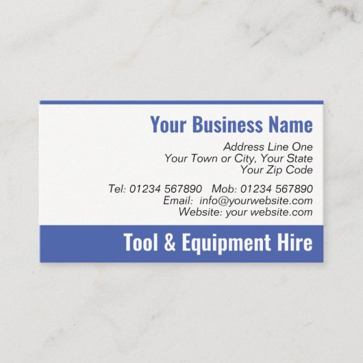 Tool & Equipment Miete QR Code Business Card Visitenkarte (Vorderseite)
