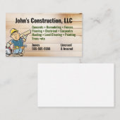 Tool für Bauunternehmen - Visitenkarte (Vorne/Hinten)