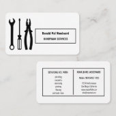 Tool Handyman Services Visitenkarte (Vorne/Hinten)