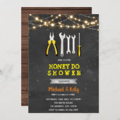 Tool Honig duschen Einladung (Vorne/Hinten)