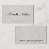 Tool-Muster für den persönlichen Stylist Visitenkarte (Vorne/Hinten)