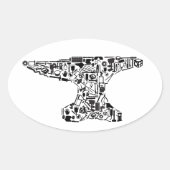 Tool-O-Rama Anvil Oval Sticker (Vorderseite)