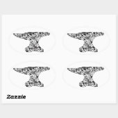 Tool-O-Rama Anvil Oval Sticker (Blatt)